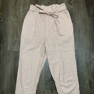 Light Pink Pants with White lines and Pickets